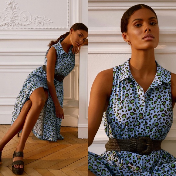 Anthropologie Dresses & Skirts - Maeve Anthropologie Paola Sleeveless Poplin Midi Shirt Dress 1X